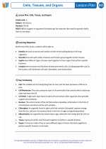 Science - Fifth Grade - Lesson plan: Cells, Tissues, and Organs - Bundle