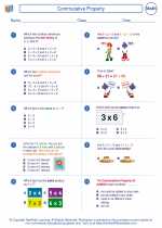 Commutative Property. Mathematics Worksheets and Study Guides Third Grade.