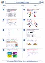 Mathematics - Third Grade - Worksheet: Commutative Property