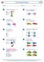 Mathematics - Third Grade - Worksheet: Commutative Property