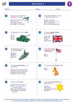 Social Studies - Sixth Grade - Worksheet: World War II