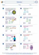 Mathematics - Fourth Grade - Worksheet: Estimation