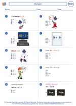 Mathematics - Fifth Grade - Worksheet: Division