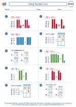 Mathematics - First Grade - Worksheet: Using Number Line