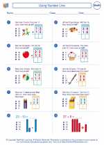 Mathematics - First Grade - Worksheet: Using Number Line