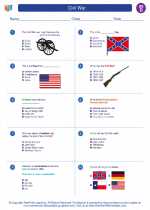 Social Studies - Fourth Grade - Worksheet: Civil War