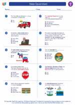 Social Studies - Fourth Grade - Worksheet: State Government