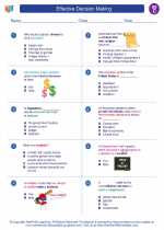 Social Studies - Third Grade - Worksheet: Effective Decision Making