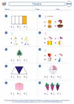 Mathematics - First Grade - Worksheet: Fractions