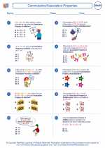 Mathematics - Fourth Grade - Worksheet: Commutative/Associative Properties