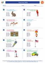English Language Arts - Third Grade - Worksheet: Grammar Skills