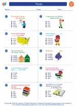 English Language Arts - Third Grade - Worksheet: Plurals