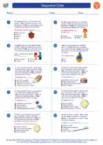 English Language Arts - Third Grade - Worksheet: Sequential Order
