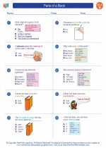 English Language Arts - Second Grade - Worksheet: Parts of a Book