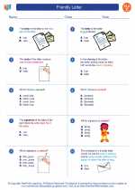 English Language Arts - Third Grade - Worksheet: Friendly Letter