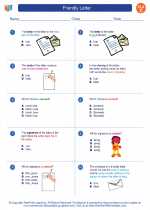 English Language Arts - Third Grade - Worksheet: Friendly Letter