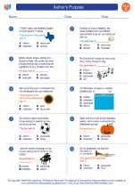 English Language Arts - Third Grade - Worksheet: Author's Purpose