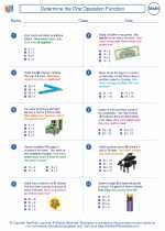 Mathematics - Third Grade - Worksheet: Determine the One Operation Function